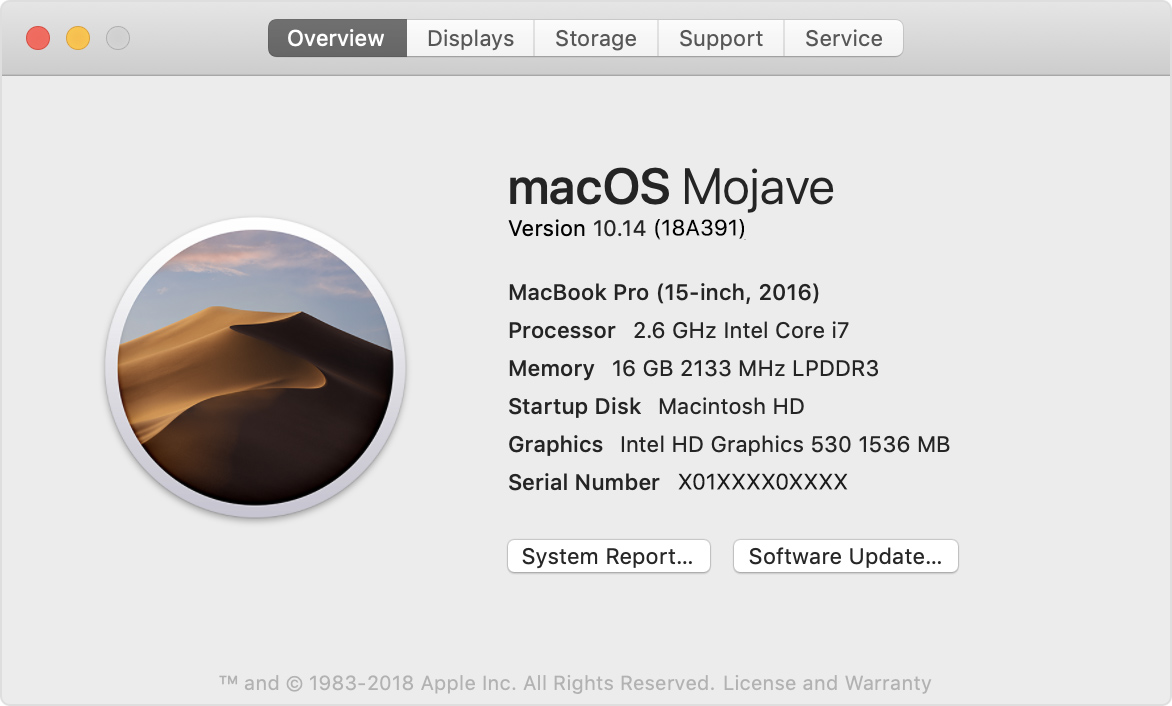 Mac version 10.14